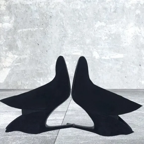 KENDALL+KYLIE Suede Madison Winged Stiletto Heeled Boots Size 8.5 - Picture 6 of 15